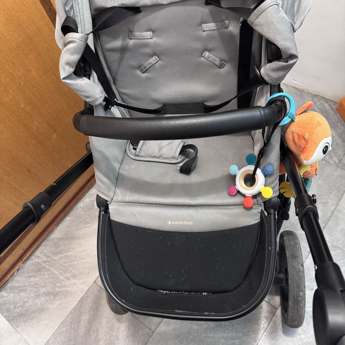 Комбинирана бебешка количка 2в1 Kikkaboo - Thea, Grey и Столче за кола