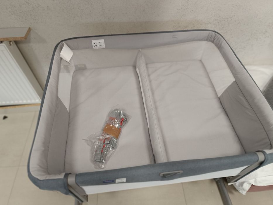 Patut pentru gemeni Chicco Next 2 Me Twins, co-sleeper, nastere - 6 luni, MagnetGrey