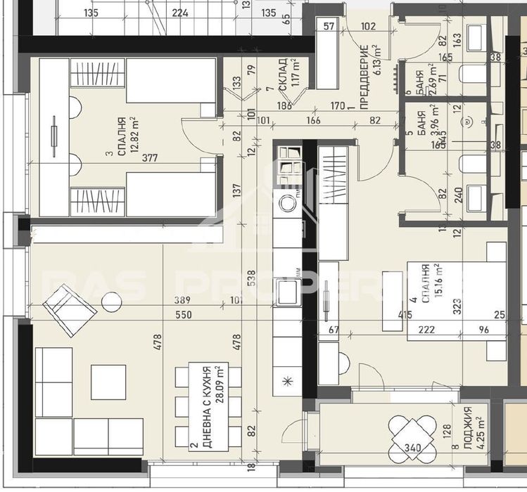 Продава се Тристаен апартамент в София, Банишора - 108 кв.м за 1148 €/кв.м - Снимка #1