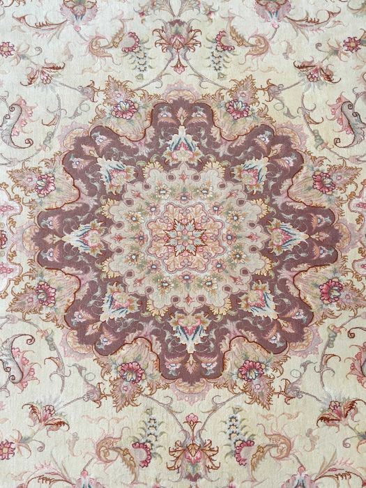 Covor persan autentic Tabriz din mătase naturală țesut manual (200cm*300cm)