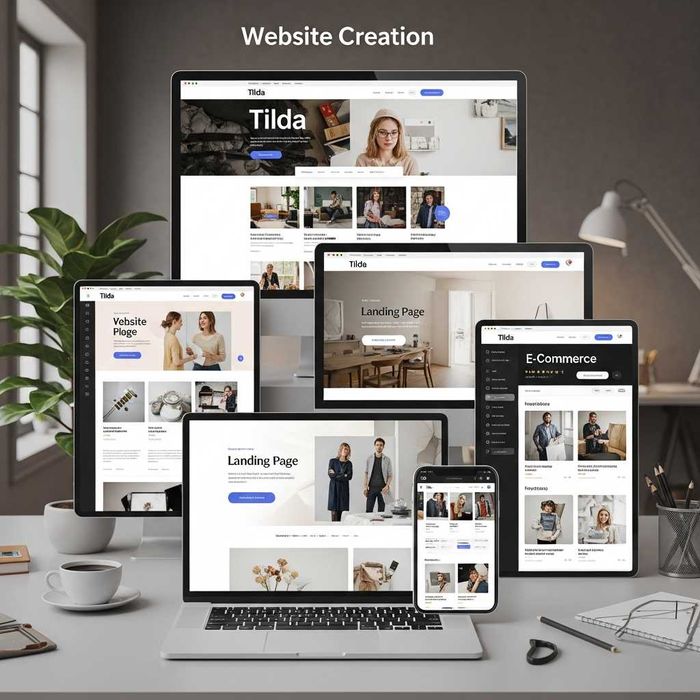 Sayt yaratish xizmati: Tilda, Landing Page va Internet do'kon