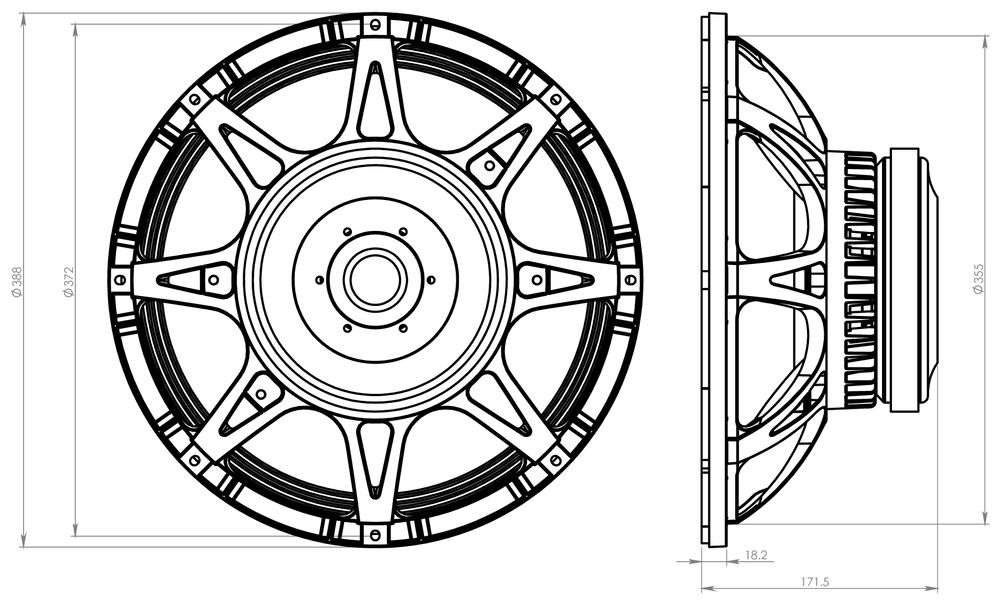Difuzorul Oberton 15 B500 1000w 8 ohm