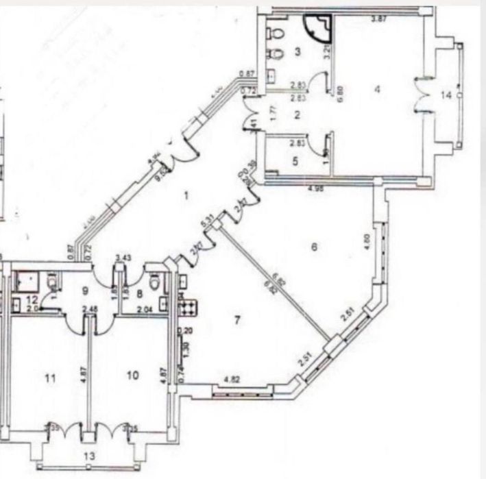 ГАБУС 5 ком. квартира, 187м2. На Ц2. Юнусабадский район.