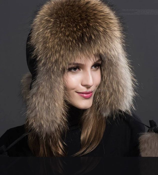 Нова шапка тип Ушанка от естествен косъм