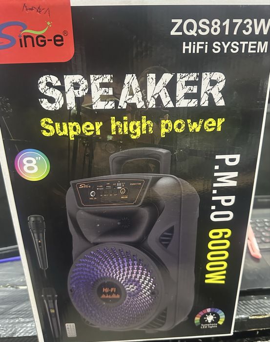 Караоке Колонки с микрофоном янги (новый)