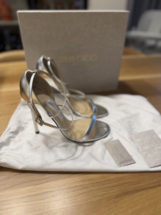 Sandale Jimmy Choo argintii originale 37