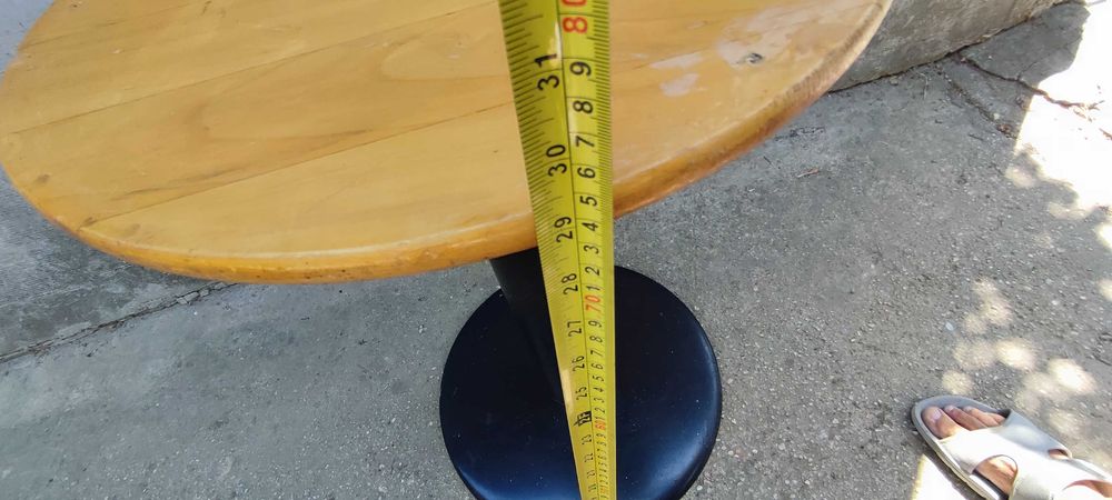 Masa de terasă din fier și lemn