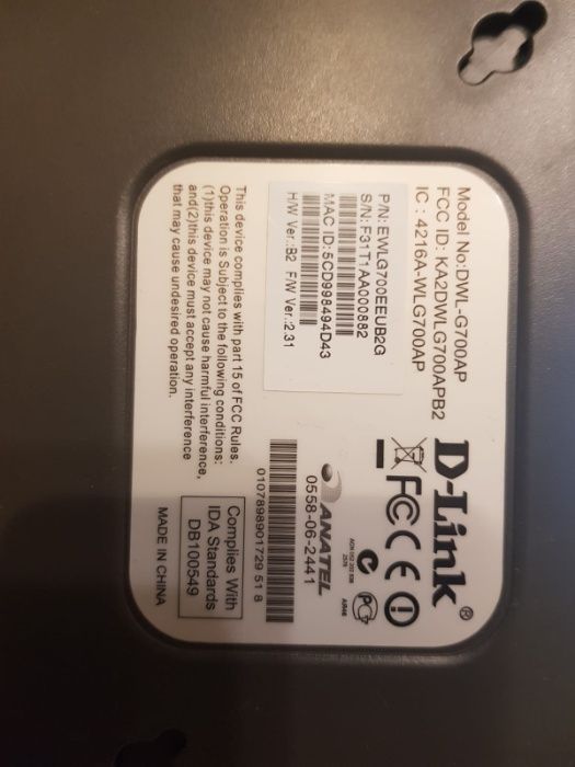 Wireless Access Point D-Link D-Link DWL-G700AP