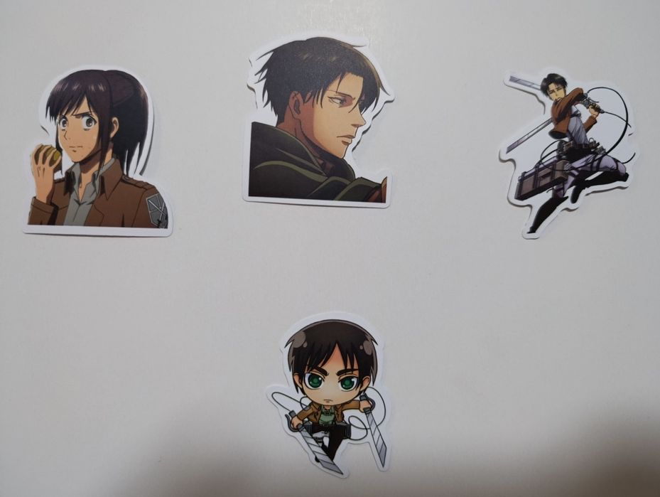 Аниме наклейки: Тёмный дворецкий, Наруто, Атака титанов 1шт 1000сум