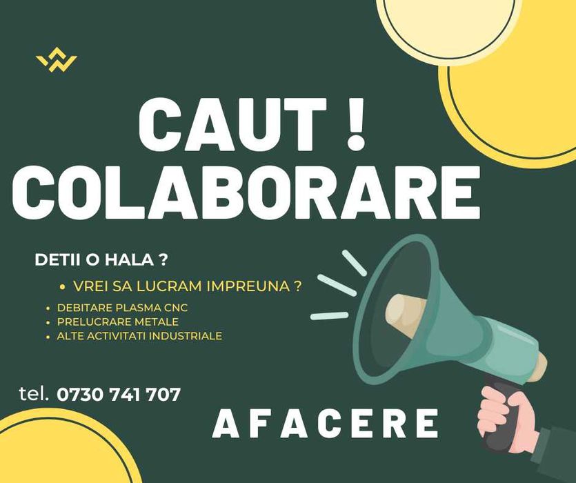 Caut colaborare – Afacere PLASMA CNC | Zona Târgoviște (max 25 km)