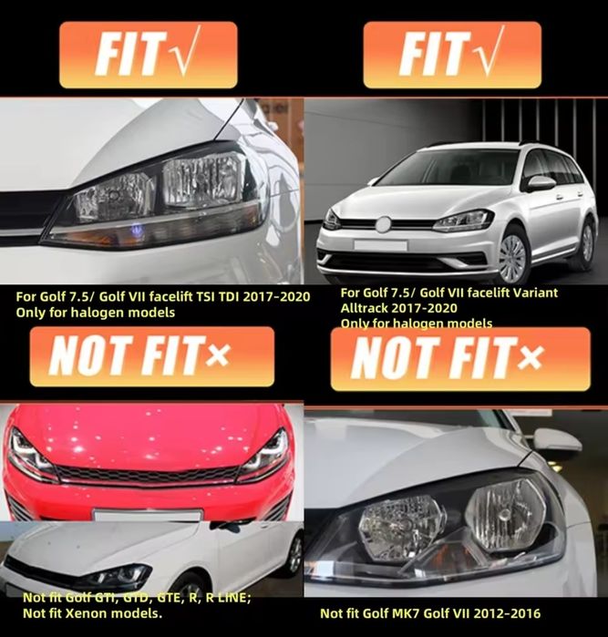 Faruri led golf 7.5 pentru halogen