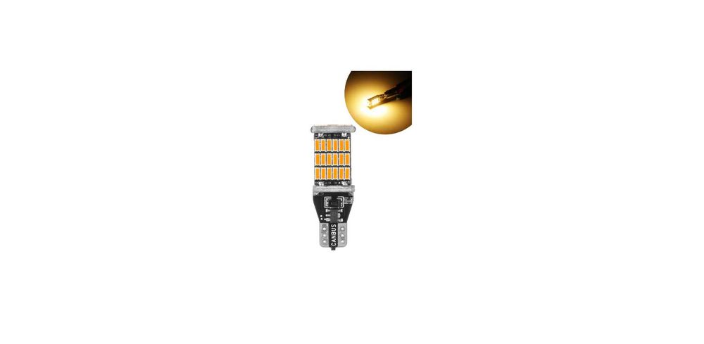 Bec LED T15 W16W 4014 Canbus 45SMD - lumina portocalie