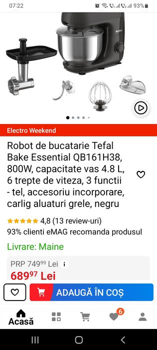 Cuptor pizza Ariete+Robot de bucătărie Tefal Bake Essential