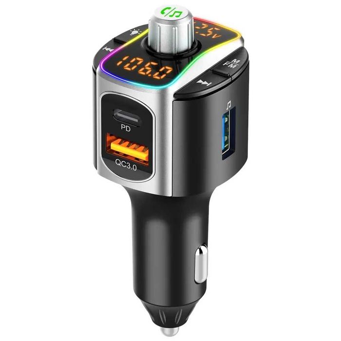 Bluetooth FM трансмитер BC67 QC 3.0 Бързо зареждане ,AUX Блутут 5.3
