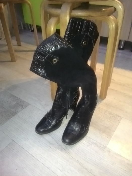 Сапоги демисезонные кожа