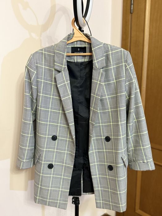 пиджак клетчатый STRADIVARIUS