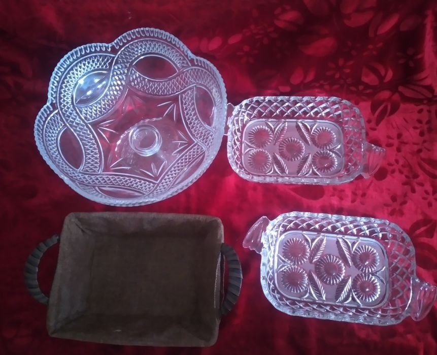 Ваза,Салатница хрусталь 1000тг