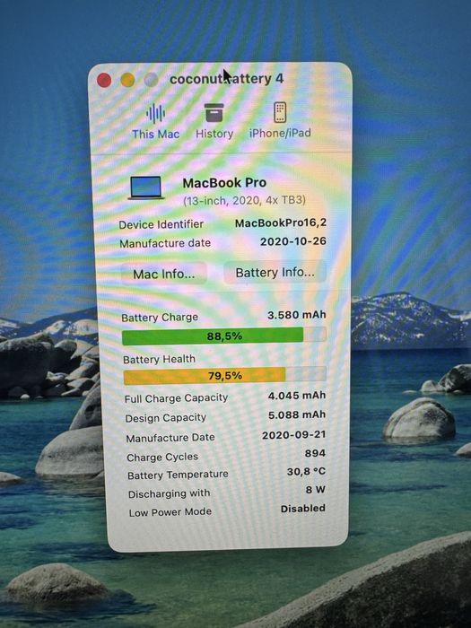 Macbook Pro 13" 2020 i5 16GB 512SSD