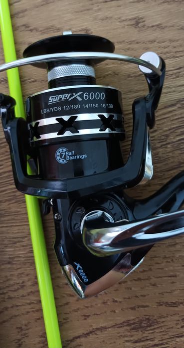 SET 4 Lansete FIBRA PLINA 3.0m WIND BLADE + 4 Mulinete SAIMINO X6000