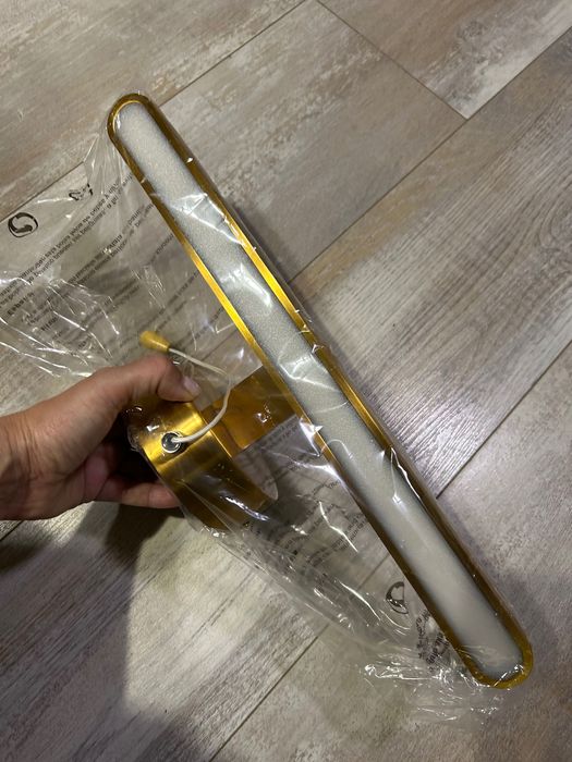 Огледало + лампа златни