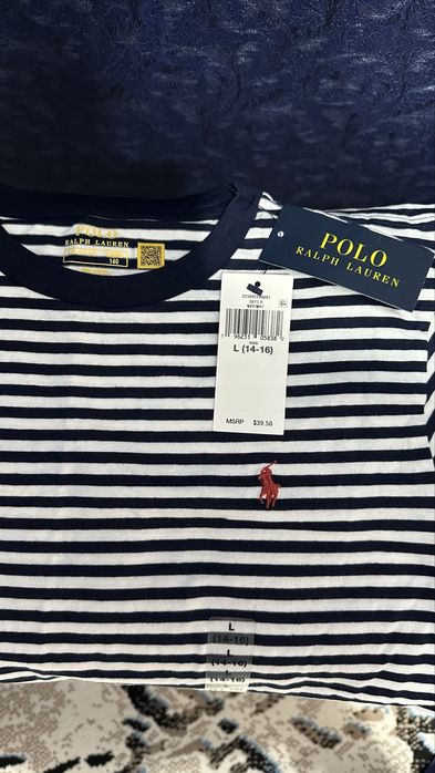 Футболки Raph Lauren и Tommy Hilfiger на 14-16 лет.