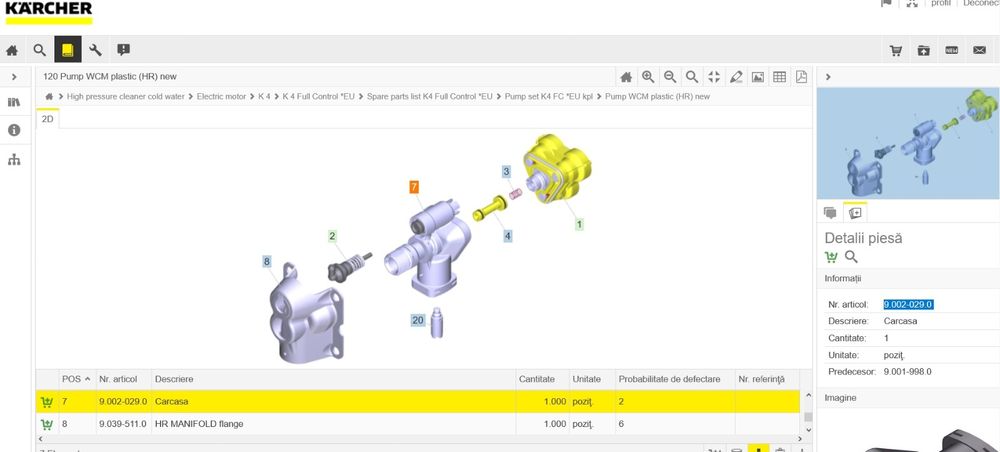 Reparam/vindem pompe karcher