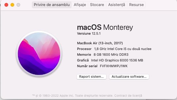 MacBook Air 13" cu intel i5