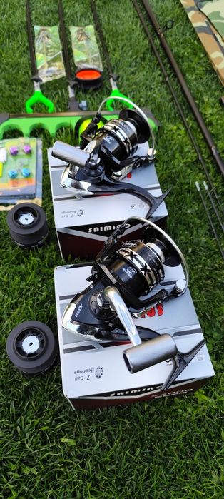 Set Feeder Complet,2 Lansete 3,90m,2 Mulinete X6000,Senzori,Suporți+Geanta+Monturi+Fir