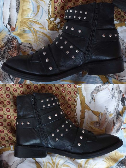 Ghete cizme piele naturala Reserved Zara Massimo Dutti Musette