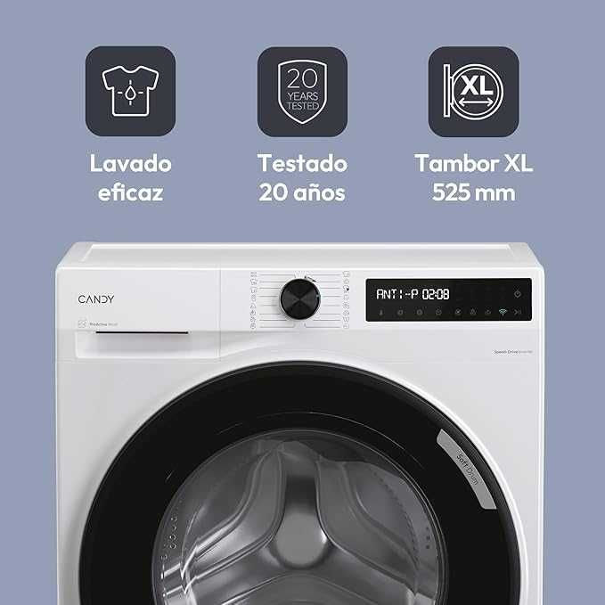 Нова инверторна пералня Candy BR 410B8-S, Клас A, 10 кг
