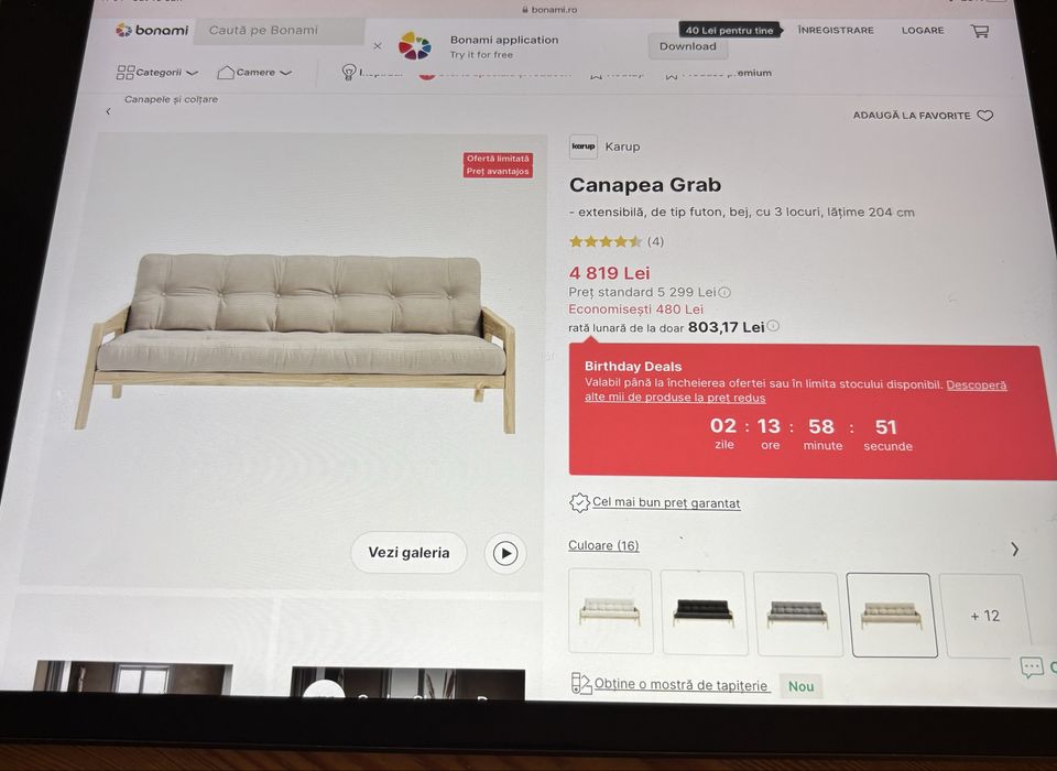 Set canapele karup futon