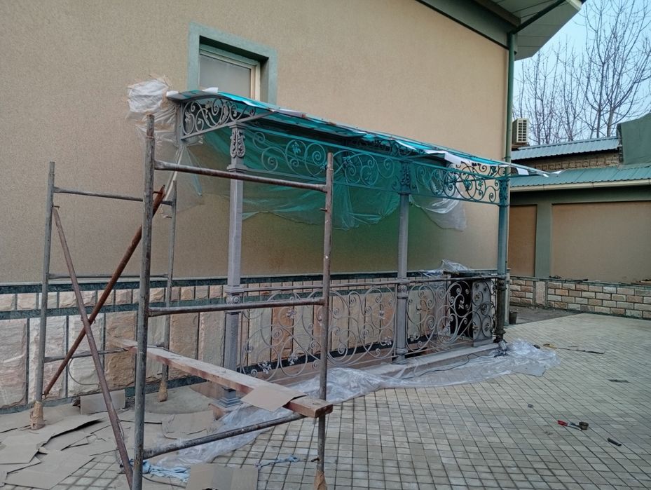 покраска ворот. Дарвоза Darvoza тамирлаш бойаш. Ремонт реставрация.