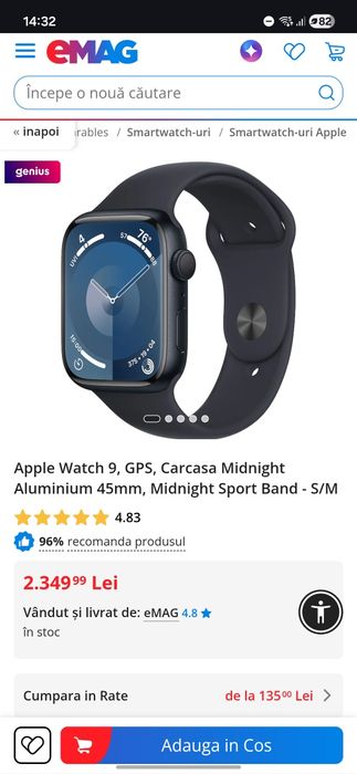 Apple Watch Series 9 45mm SIGILAT NOU