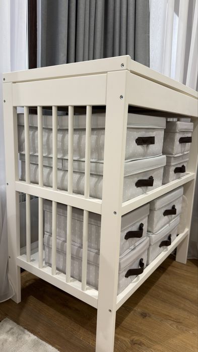 IKEA GULLIVER маса за повиване, бяла, 82x54x93 см, максимален капацитет 11 кг