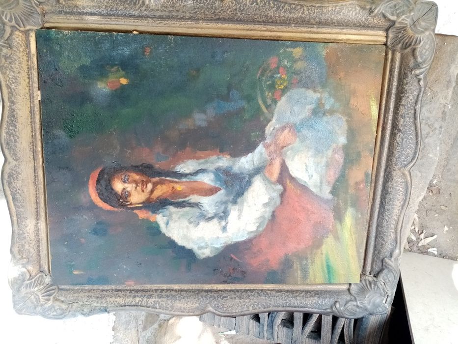 Tablou vechi pictura pe carton