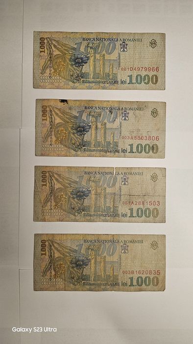 Bancnote vechi România – 1000  lei 1998 – BNR