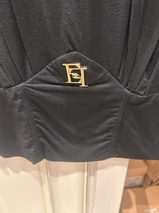 Elisabetta Franchi блуза от памучна материя с лого