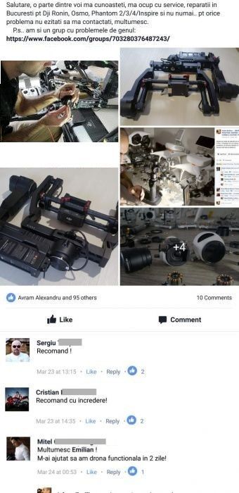 Reparatii Service Drone DJI Mini Air Mavic Phantom Inspire. Bucuresti