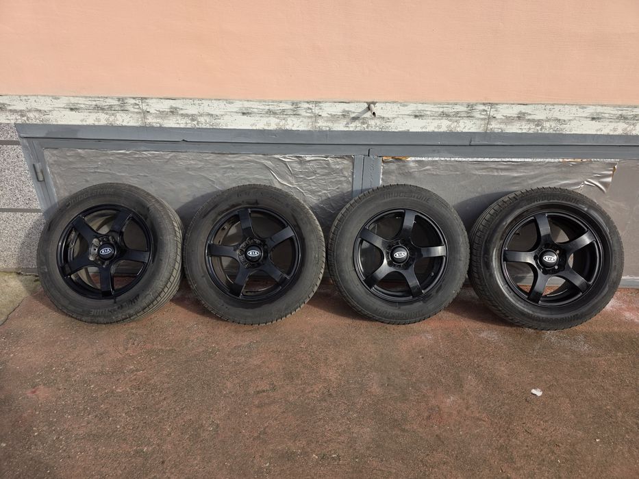 Алуминиеви джанти KIA 5x114.3 с летни гуми195/65/15 ДОТ23