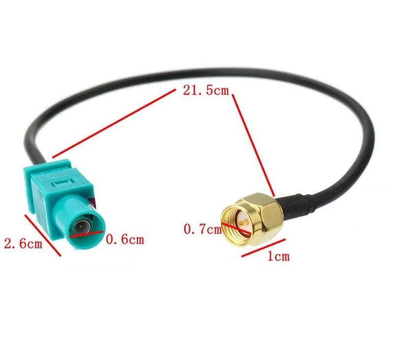 Преходник за антена от FAKRA към SMA antena gps гпс факра сма