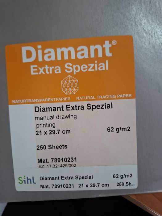 Hartie calc top a4 250 coli foaie 500 sul desen tehnic milimetrica diamant extra special sihl  60 62 70 90 gr mp m2 pictura foto arte arta 80