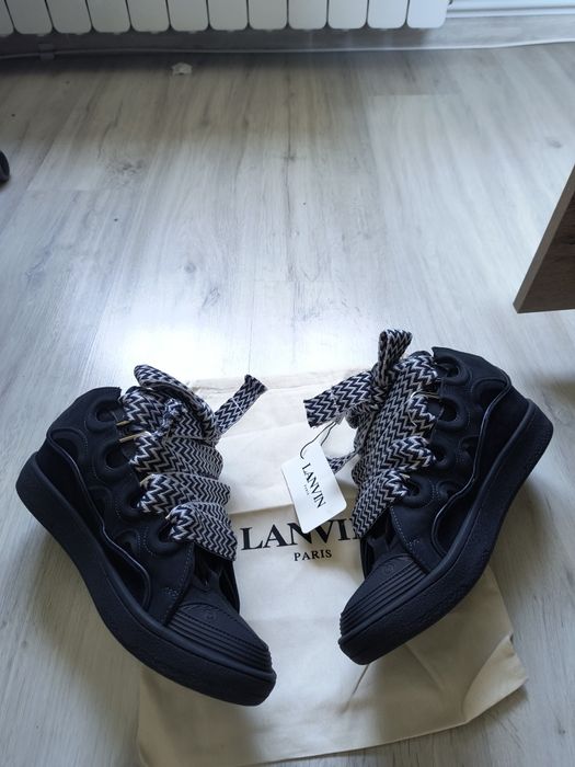 Lanvin curb low negru alb 41