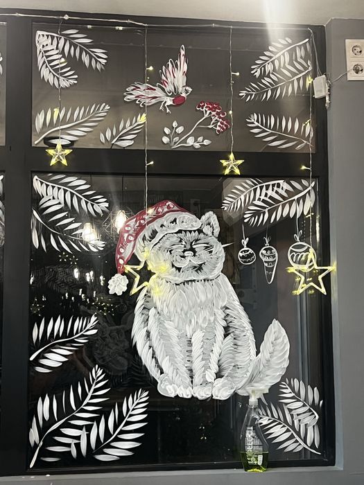 Рисунки на окнах