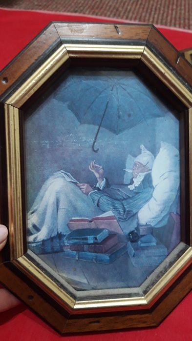 -Tablouri vechi --4 buc  -litografie