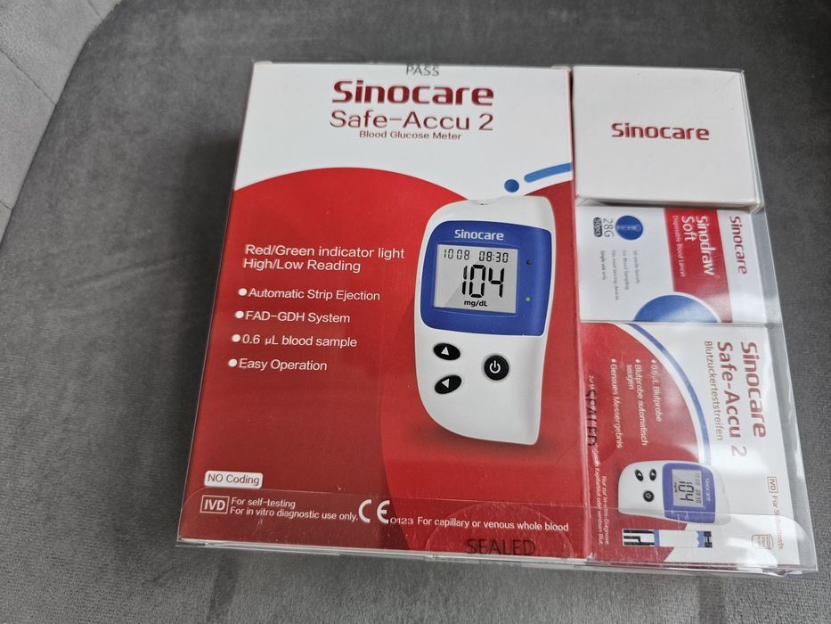 Vând Aparat Testare Glicemie Nou, 50 Testere + 50 Ace