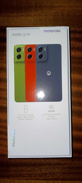 Motorola g06, чисто нов, неразпечатван, гаранция 2 г.