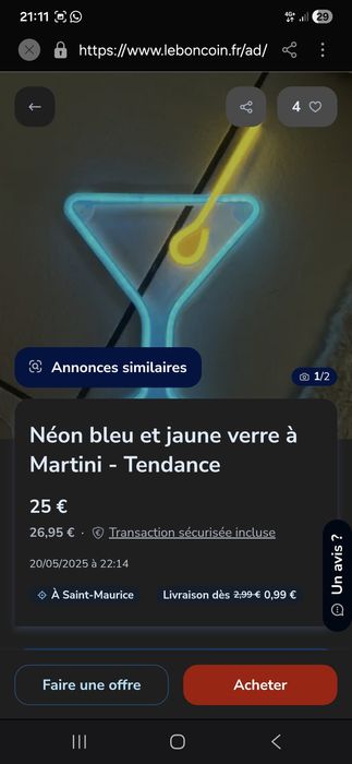 Lampa led neon de perete decorativă