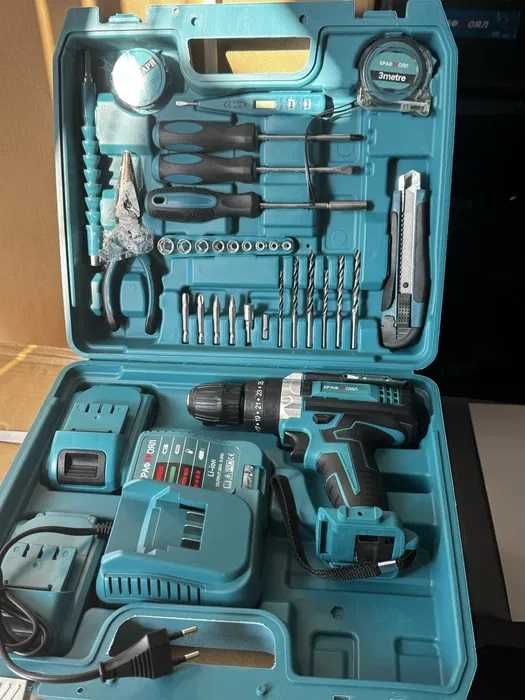 Акумулаторен ударен винтоверт KraftRoyal 36V 2 батерии куфар, 25 части