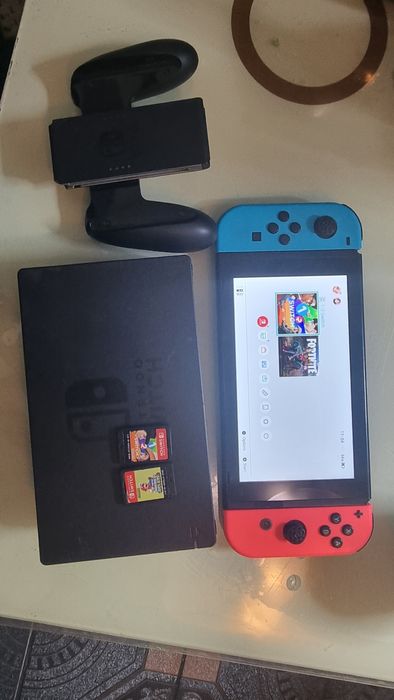 Nitendo switch  cu toate  acesorile