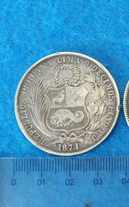 монета серебро 1871года